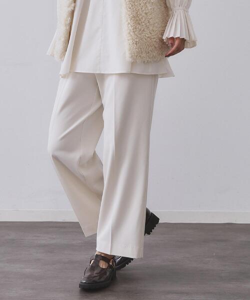 セール】ウォームタッチ イージーワイドパンツ【洗濯機洗OK/ストレッチ