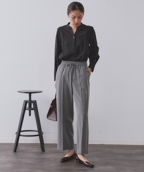 セール】ウォームタッチ イージーワイドパンツ【洗濯機洗OK/ストレッチ