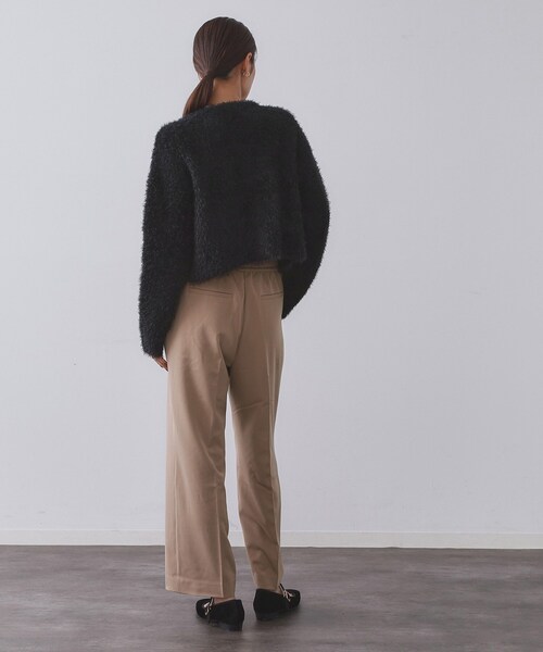 OPAQUE.CLIP（オペークドットクリップ）の「ウォームタッチ イージーワイドパンツ【洗濯機洗OK/ストレッチ】≪SS～LL≫（その他パンツ・レディース・チャコールグレー/キャメル/ブラック/オフホワイト・40/38/36/34/42）」の13枚目の写真