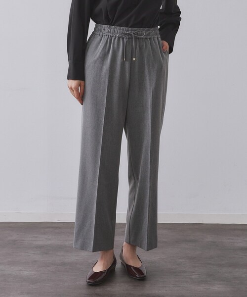 OPAQUE.CLIP（オペークドットクリップ）の「ウォームタッチ イージーワイドパンツ【洗濯機洗OK/ストレッチ】≪SS～LL≫（その他パンツ・レディース・チャコールグレー/キャメル/ブラック/オフホワイト・40/38/36/34/42）」の6枚目の写真