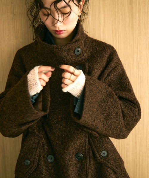 STONE  ブラウン モッズコート ADAM ET ROPE◇モッズコート/L/ポリエステル/BRW/GMO-12080-B