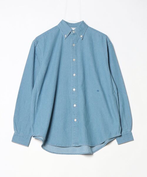 PARROTT CANVAS(パロットキャンバス)の「PCM Button Down Shirt-Denim(シャツ/ブラウス・レディース・ライトグレー/インディゴブルー/ライトインディゴブルー・M/S)」の3枚目の写真