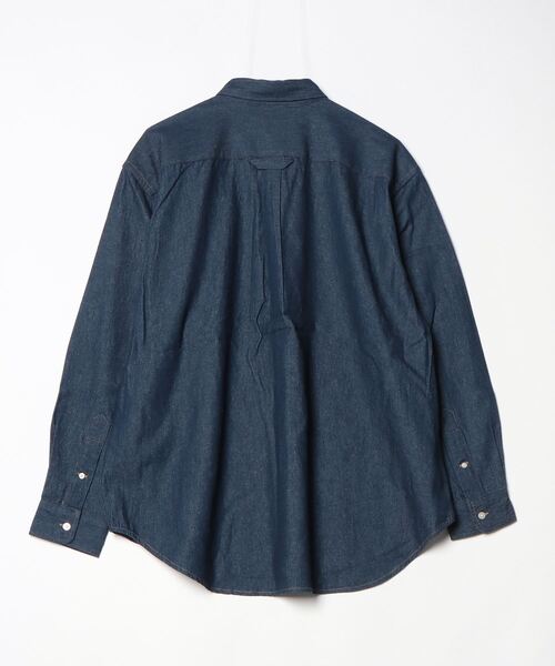 PARROTT CANVAS(パロットキャンバス)の「PCM Button Down Shirt-Denim(シャツ/ブラウス・レディース・ライトグレー/インディゴブルー/ライトインディゴブルー・M/S)」の4枚目の写真