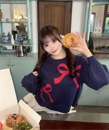 one way | フェザーリボンロゴニット(ニット/セーター)