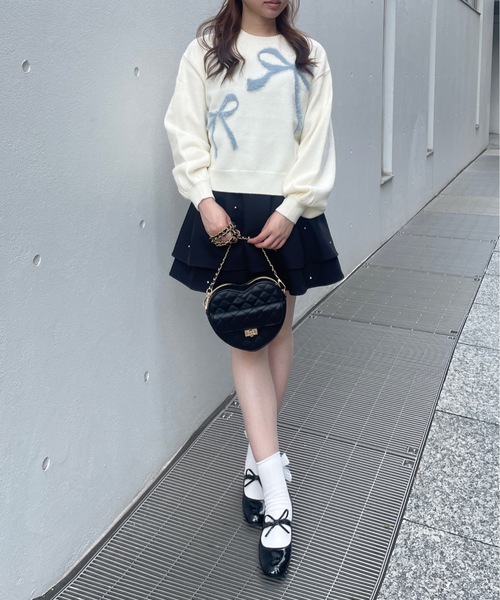 one way（ワンウェイ）の「フェザーリボンロゴニット（ニット/セーター・レディース・グレー/ブラウン/ネイビー/ライトブルー/ブルー/ピンク・FREE）」の22枚目の写真