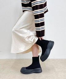【atelier brugge/アトリエブルージュ】撥水ニットブーツ