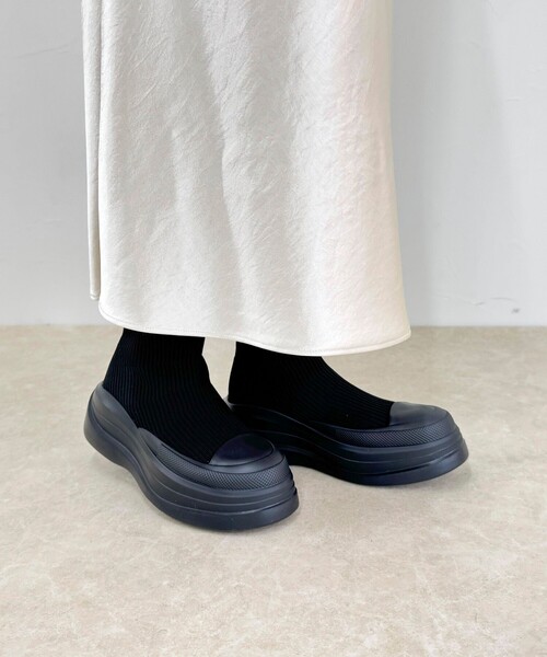 fredy emue（フレディエミュ）の「【atelier brugge/アトリエブルージュ】撥水ニットブーツ（ブーツ・レディース・ブラック・M/S）」の3枚目の写真