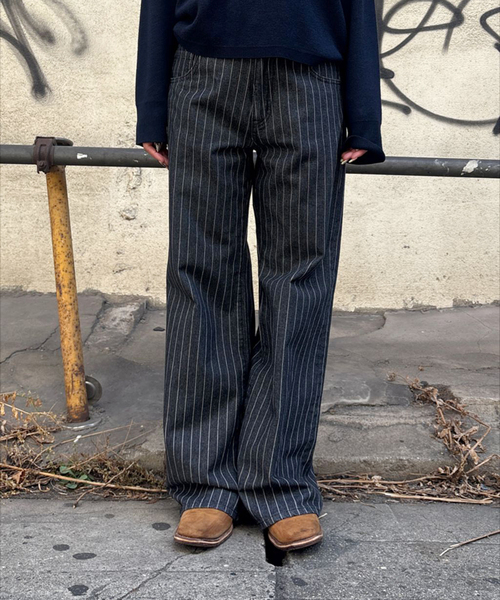 Oriens JOURNAL STANDARD（オリエンス ジャーナルスタンダード）の「ストライプデニム（デニムパンツ・レディース・ブラック/ブルー系その他・36/38）」の22枚目の写真