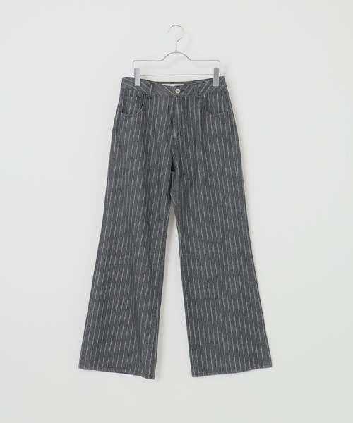 Oriens JOURNAL STANDARD（オリエンス ジャーナルスタンダード）の「ストライプデニム（デニムパンツ・レディース・ブラック/ブルー系その他・36/38）」の10枚目の写真