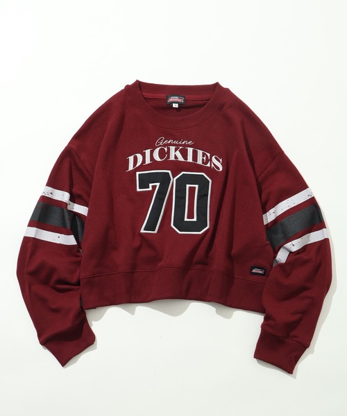 Dickies(ディッキーズ)の「【GENUINE DICKIES/ジェニュインディッキーズ】裏毛 クルーネック ショート丈 スウェット トレーナー(スウェット・レディース・杢グレー/ワインレッド/グリーン・L/M)」の8枚目の写真