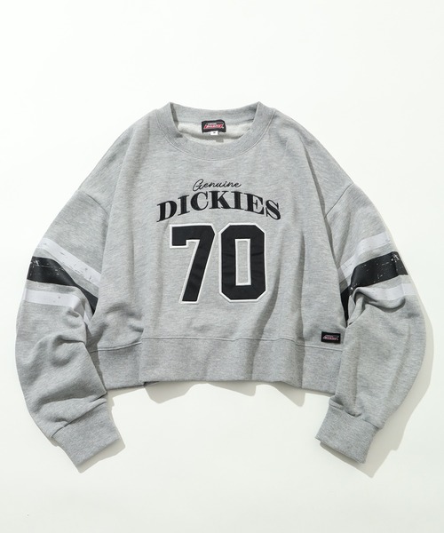 Dickies(ディッキーズ)の「【GENUINE DICKIES/ジェニュインディッキーズ】裏毛 クルーネック ショート丈 スウェット トレーナー(スウェット・レディース・杢グレー/ワインレッド/グリーン・L/M)」の6枚目の写真