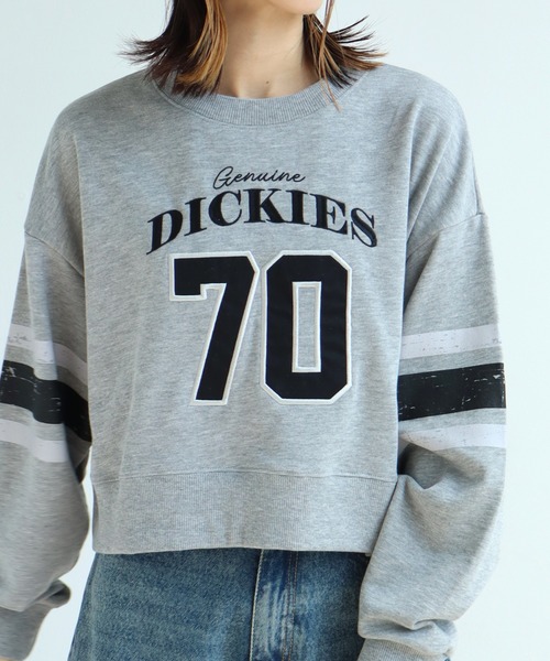 Dickies(ディッキーズ)の「【GENUINE DICKIES/ジェニュインディッキーズ】裏毛 クルーネック ショート丈 スウェット トレーナー(スウェット・レディース・杢グレー/ワインレッド/グリーン・L/M)」の11枚目の写真