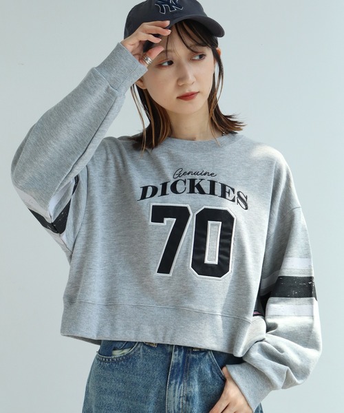 Dickies(ディッキーズ)の「【GENUINE DICKIES/ジェニュインディッキーズ】裏毛 クルーネック ショート丈 スウェット トレーナー(スウェット・レディース・杢グレー/ワインレッド/グリーン・L/M)」の13枚目の写真