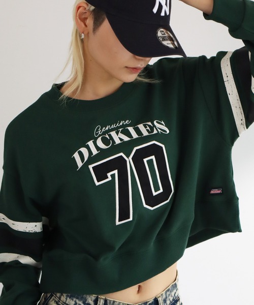 Dickies(ディッキーズ)の「【GENUINE DICKIES/ジェニュインディッキーズ】裏毛 クルーネック ショート丈 スウェット トレーナー(スウェット・レディース・杢グレー/ワインレッド/グリーン・L/M)」の14枚目の写真
