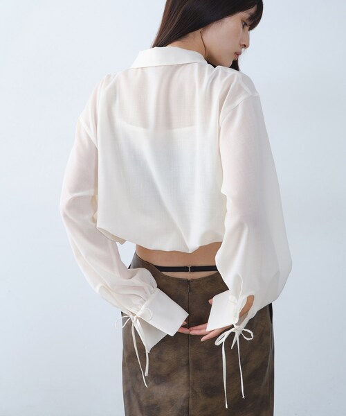 CODE A(コードエー)の「air frame layered shirt(シャツ/ブラウス・レディース・ナチュラル/オフホワイト・00)」の4枚目の写真