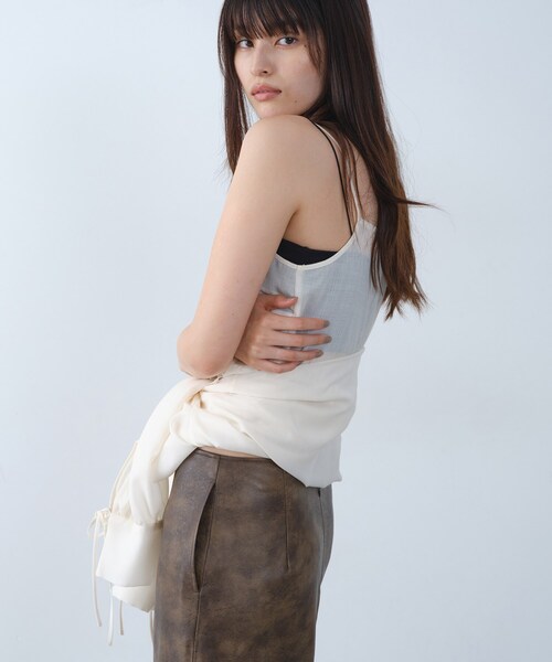 CODE A(コードエー)の「air frame layered shirt(シャツ/ブラウス・レディース・ナチュラル/オフホワイト・00)」の8枚目の写真
