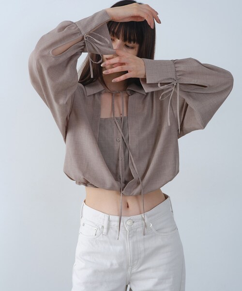 CODE A(コードエー)の「air frame layered shirt(シャツ/ブラウス・レディース・ナチュラル/オフホワイト・00)」の11枚目の写真