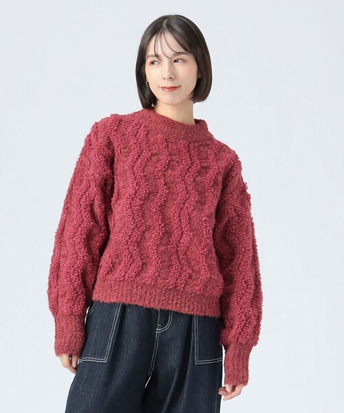 BEAMS HEART(ビームスハート)の「波柄 パイル ニット(ニット/セーター・レディース・ホワイト系その他5/レッド/ブラウン・FREE)」の15枚目の写真