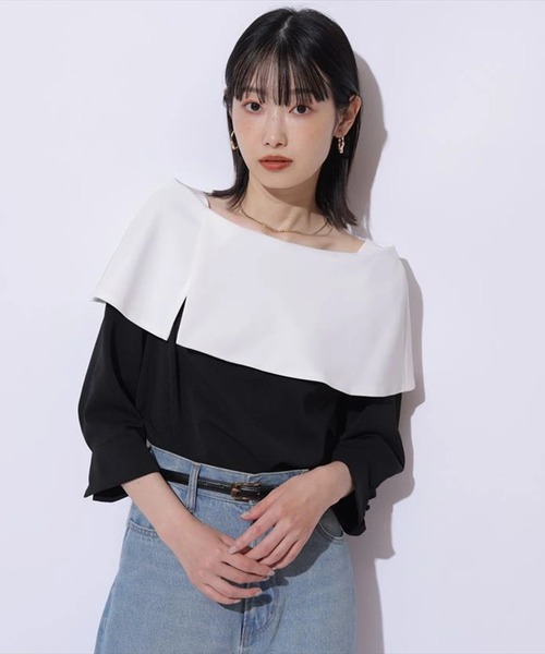 Mystrada スリットケープブラウス 七分袖スリットケープブラウス | シャツ・ブラウス | Mystrada