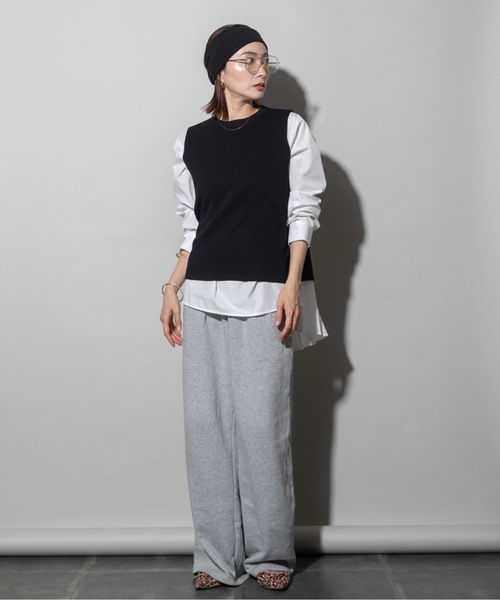 lodie(ロディ)の「2WAY ニットベスト×バックプリーツシャツ セット(その他トップス・レディース・ブラック/グレー・FREE)」の20枚目の写真