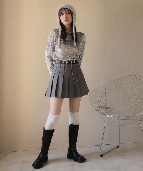 Ulysses（ユリシス）の「前後2WAY UネックベロアPO（Tシャツ/カットソー・レディース・シルバー/ブラック/ゴールド・M）」の20枚目の写真