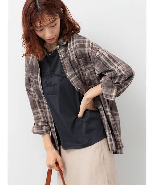 Lugnoncure（ルノンキュール）の「アソートレギュラーシャツ（シャツ/ブラウス・レディース・ブルー/ブラック/ベージュ/オフホワイト・F）」の3枚目の写真