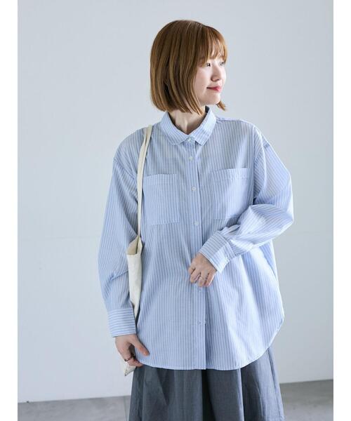 Lugnoncure（ルノンキュール）の「アソートレギュラーシャツ（シャツ/ブラウス・レディース・ブルー/ブラック/ベージュ/オフホワイト・F）」の4枚目の写真