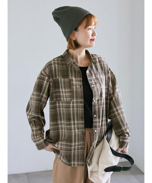 Lugnoncure（ルノンキュール）の「アソートレギュラーシャツ（シャツ/ブラウス・レディース・ブルー/ブラック/ベージュ/オフホワイト・F）」の22枚目の写真