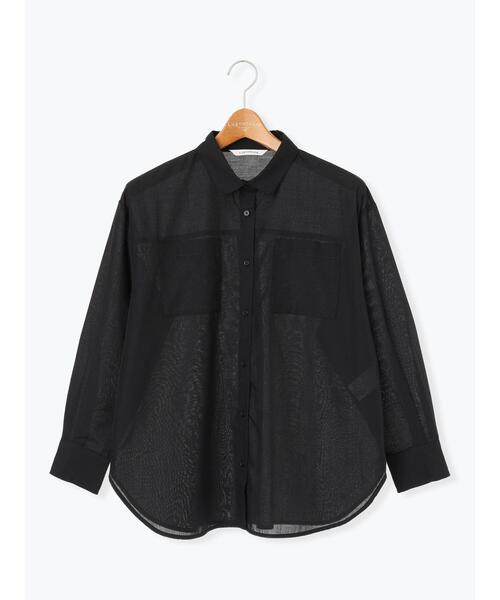 Lugnoncure（ルノンキュール）の「アソートレギュラーシャツ（シャツ/ブラウス・レディース・ブルー/ブラック/ベージュ/オフホワイト・F）」の6枚目の写真