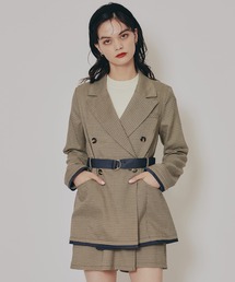 REDYAZEL | 【セットアップ可能】グレンチェックダブルジャケット(テーラードジャケット)