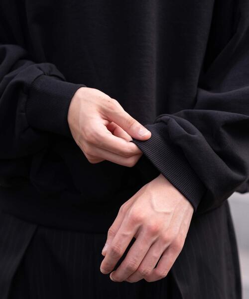 WEGO（ウィゴー）の「WEGO/バルーンクロップドプルオーバー（スウェット・メンズ・ブラック/ブラウン/ブラック系その他・MEDIUM/LARGE）」の5枚目の写真