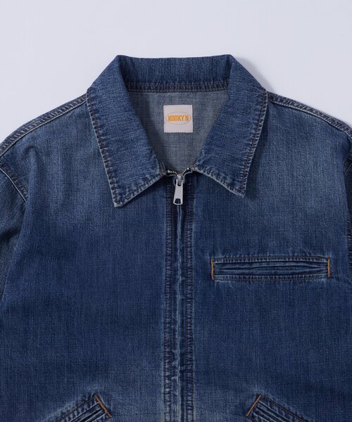 WHO'S WHO gallery（フーズフーギャラリー）の「KOOKYNジップGジャン（デニムジャケット・メンズ・ブルー/ブラック・SMALL/MEDIUM）」の3枚目の写真