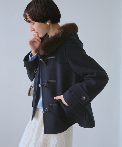 現行／極美品◎チルコロ ピーコート ダブルブレスト チェック プリント ジャージ 3455-BL_8_fit-870x870.jpg
