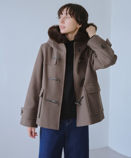C DIEM LMアルティエリ コート ヘビージャージ ダークブラウン ダウンコート レディース ミディアム メルファージュ ダウン90