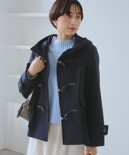 セール】ジャージーメルトンシリーズ ファー付きショートダッフル