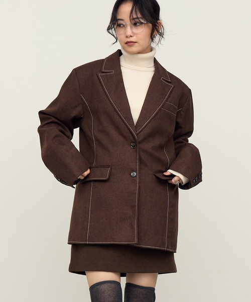 NOGLE（ノグル）の「【NOGLE/ノグル】ステッチテーラードジャケット