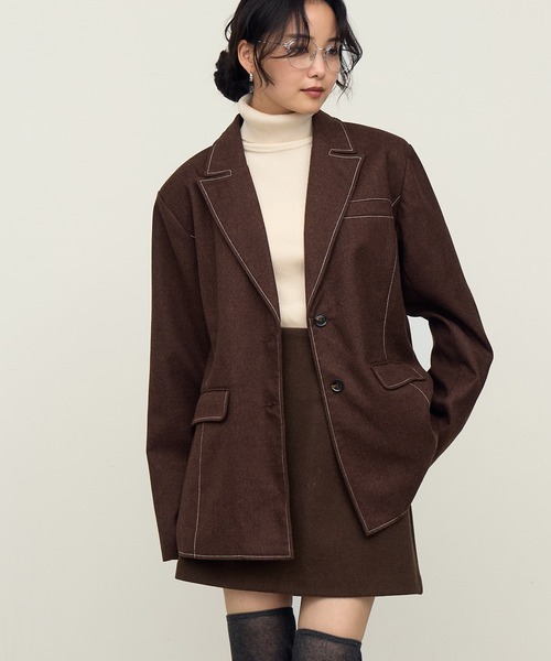 NOGLE（ノグル）の「【NOGLE/ノグル】ステッチテーラードジャケット