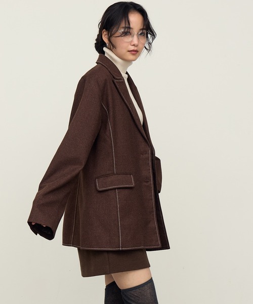 NOGLE（ノグル）の「【NOGLE/ノグル】ステッチテーラードジャケット