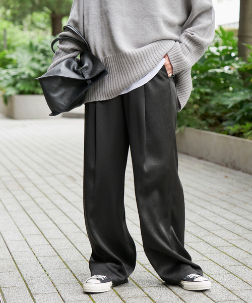 Spick & Span(スピックアンドスパン)の「《追加2》サテンイージーパンツ(その他パンツ・レディース・ベージュ系その他/ブラック・38/40/36)」の22枚目の写真