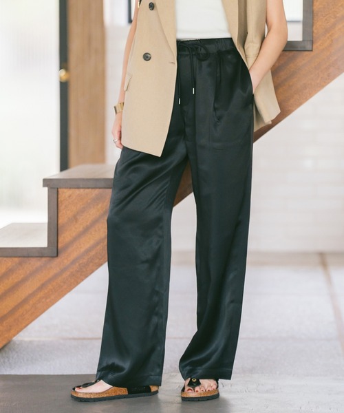 Spick & Span サテンイージーパンツ 38 追加》サテンイージーパンツ（その他パンツ）｜Spick and Span