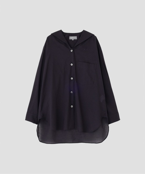 MARGARET HOWELL（マーガレットハウエル）の「SOFT COTTON CASHMERE（シャツ/ブラウス・レディース・セージグリーン/ダークグレー・1/2）」の7枚目の写真