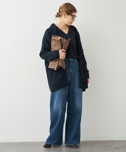 ドゥーズィエムクラス スムースニットショートガウン スムース ニットガウン ショートコート（その他ブルゾン