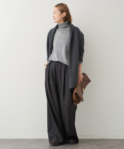 スムース ニットガウン ショートコート（その他アウター