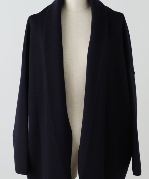 Deuxieme Classe（ドゥーズィエムクラス）の「スムース ニットガウン ショートコート（その他アウター・レディース・ネイビー/チャコールグレー・FREE）」の15枚目の写真