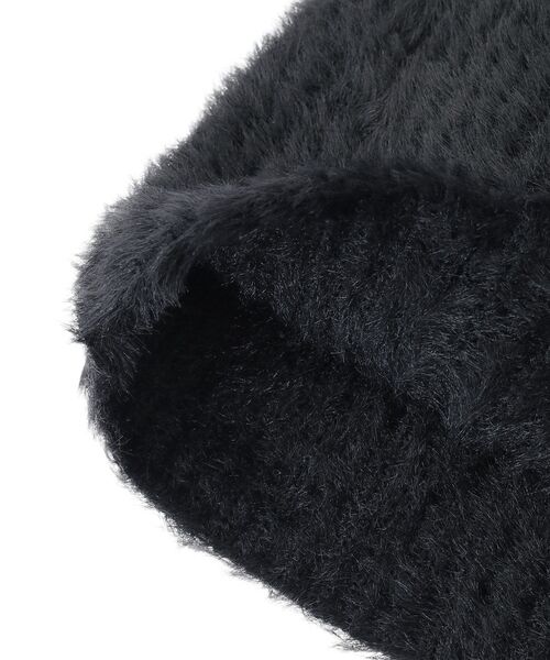 earth music&ecology（アースミュージックアンドエコロジー）の「フェザービーニー（ニットキャップ/ビーニー・レディース・ブラック/アイボリー・F）」の22枚目の写真