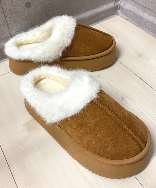 NANEA(ナネア)の「厚底フェイクムートンスリッポン(スリッポン・レディース・ブラック/アイボリー/キャメル・SMALL/MEDIUM/LARGE)」の22枚目の写真
