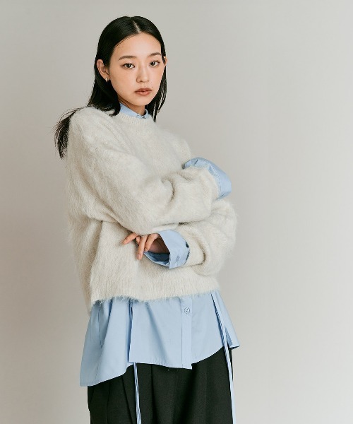 トップス \"TORNADO MART\" Shaggy Knit モヘア シャギー ショート ニット トップス / Mohair Shaggy