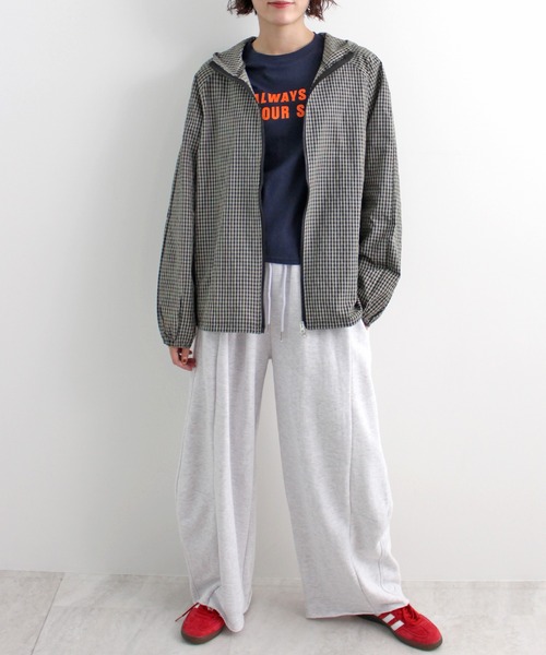 ABYS（アビス）の「チェックシャツブルゾン/フーディー（ブルゾン・レディース・ブラウン/ブラック/ブルー・FREE）」の4枚目の写真