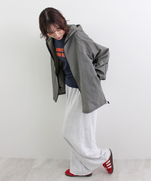 ABYS（アビス）の「チェックシャツブルゾン/フーディー（ブルゾン・レディース・ブラウン/ブラック/ブルー・FREE）」の5枚目の写真