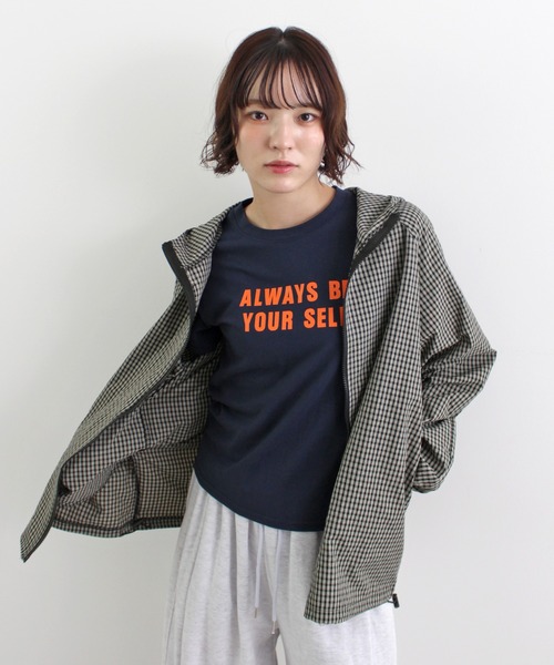 ABYS（アビス）の「チェックシャツブルゾン/フーディー（ブルゾン・レディース・ブラウン/ブラック/ブルー・FREE）」の8枚目の写真